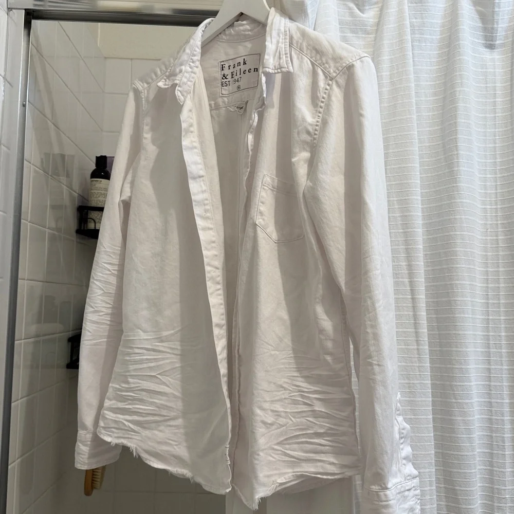 Frank & Eileen White Tailored Button-Up Shirt - Picture 2 of 5